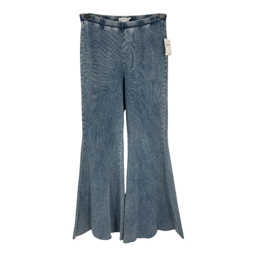 Good American Jeanius Pull On Super Flare Legging in Indigo Jeans SZ M